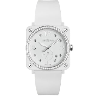 BELL AND ROSS BR S WHITE CERAMIC DIAMONDS BRS-WH-CES-LGD/SRB